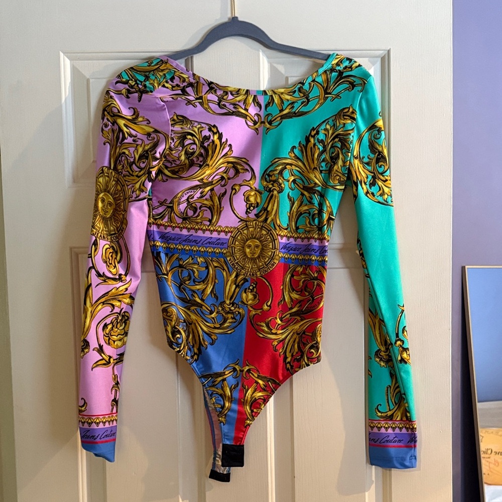Versace Elegant Multicolor Baroque Bodysuit